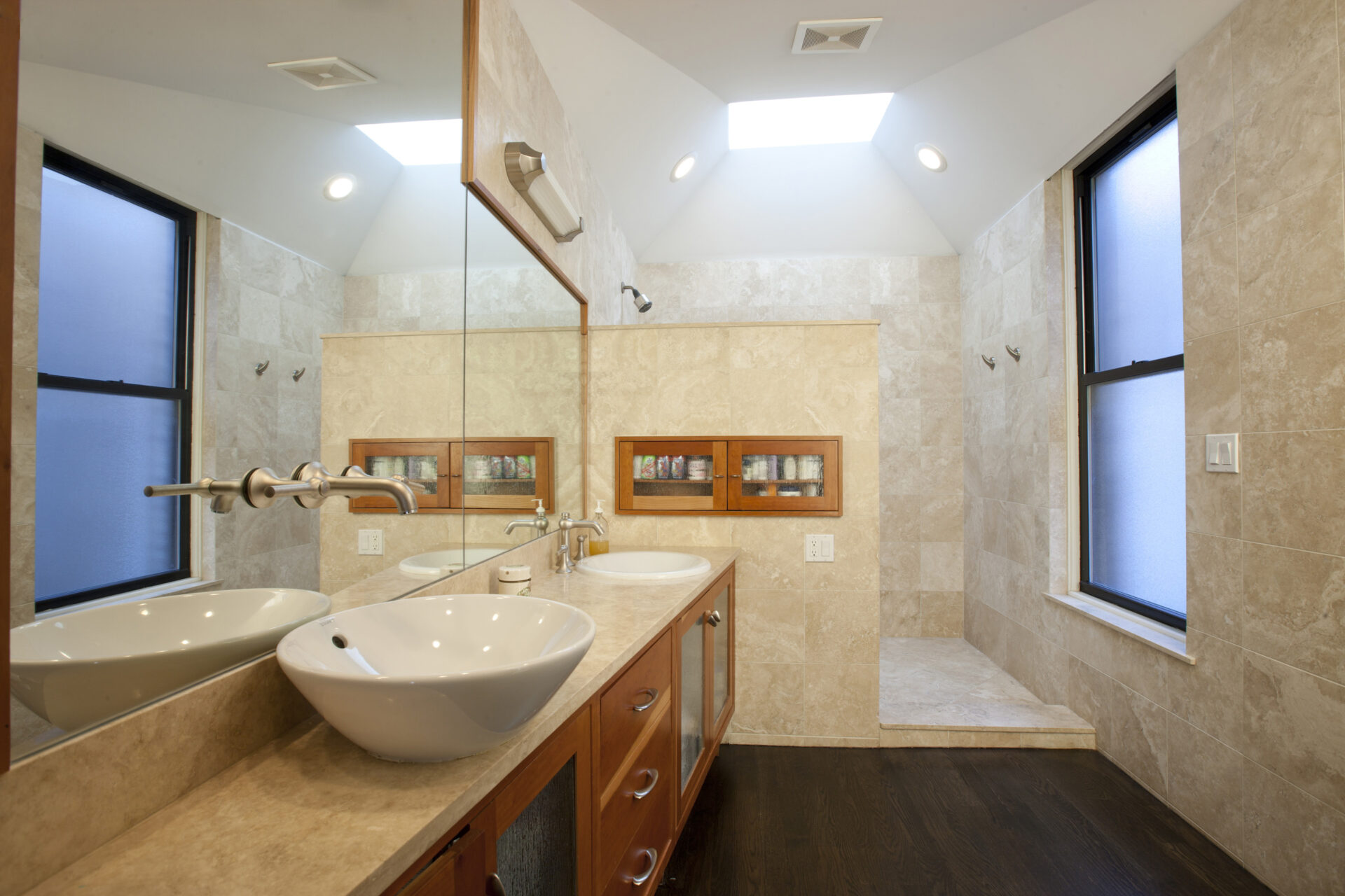 bathroom with lots of natural lighting